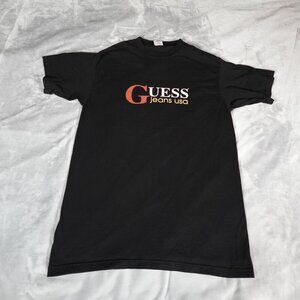 Vintage Guess Jeans USA Graphic T Shirt Mens Medium Tall Long Fit 90s
